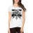 Women's Cotton Biowash Graphic Printed Half Sleeve T-Shirt - Speed Wolf Ride Death