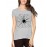 Women's Cotton Biowash Graphic Printed Half Sleeve T-Shirt - Spider 