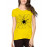 Women's Cotton Biowash Graphic Printed Half Sleeve T-Shirt - Spider 