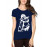 Women's Cotton Biowash Graphic Printed Half Sleeve T-Shirt - Spy Dinosaur