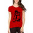 Women's Cotton Biowash Graphic Printed Half Sleeve T-Shirt - Spy Dinosaur