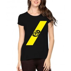 Women's Cotton Biowash Graphic Printed Half Sleeve T-Shirt - Star Belt