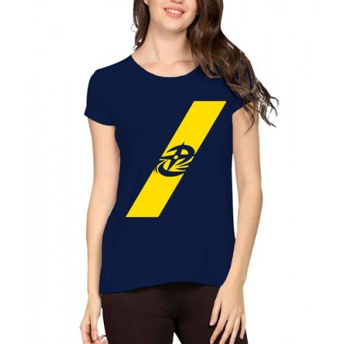 Women's Cotton Biowash Graphic Printed Half Sleeve T-Shirt - Star Belt