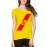 Women's Cotton Biowash Graphic Printed Half Sleeve T-Shirt - Star Belt