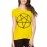 Women's Cotton Biowash Graphic Printed Half Sleeve T-Shirt - Star Circle