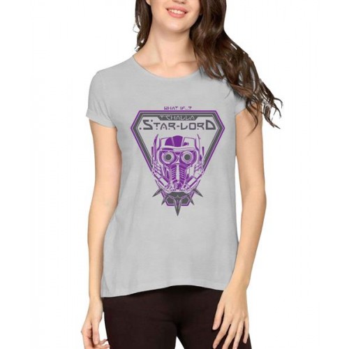 Women's Cotton Biowash Graphic Printed Half Sleeve T-Shirt - Star Star Lord 