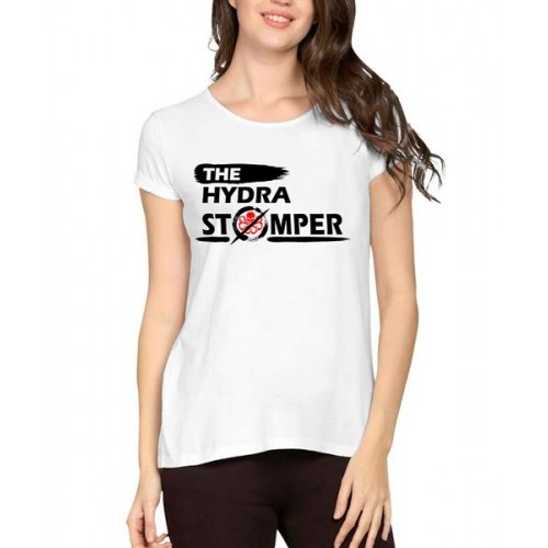 Women's Cotton Biowash Graphic Printed Half Sleeve T-Shirt - Star Stomper