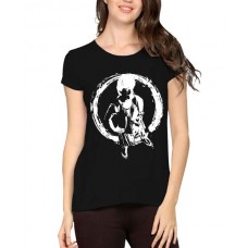 Women's Cotton Biowash Graphic Printed Half Sleeve T-Shirt - Star With Zero
