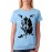 Women's Cotton Biowash Graphic Printed Half Sleeve T-Shirt - Stark Wolf 