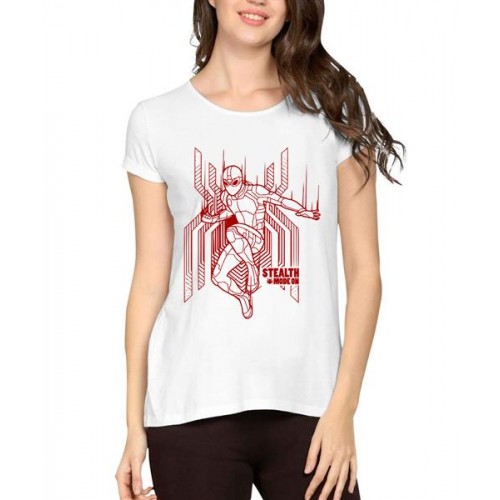 Women's Cotton Biowash Graphic Printed Half Sleeve T-Shirt - Stealth Mode On