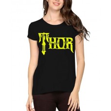 Women's Cotton Biowash Graphic Printed Half Sleeve T-Shirt - That Sword Calligraphy