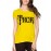 Women's Cotton Biowash Graphic Printed Half Sleeve T-Shirt - That Sword Calligraphy