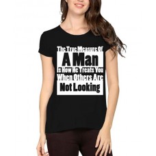 Women's Cotton Biowash Graphic Printed Half Sleeve T-Shirt - The True Measure 