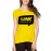 Women's Cotton Biowash Graphic Printed Half Sleeve T-Shirt - Think Is Not Illegal