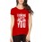 Women's Cotton Biowash Graphic Printed Half Sleeve T-Shirt - Thinking Of You