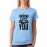 Women's Cotton Biowash Graphic Printed Half Sleeve T-Shirt - Thinking Of You
