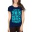 Women's Cotton Biowash Graphic Printed Half Sleeve T-Shirt - This Gives Him Strength