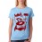 Women's Cotton Biowash Graphic Printed Half Sleeve T-Shirt - Thorium