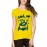 Women's Cotton Biowash Graphic Printed Half Sleeve T-Shirt - Thorium
