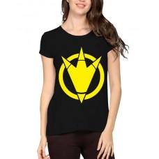 Women's Cotton Biowash Graphic Printed Half Sleeve T-Shirt - Thunder