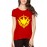 Women's Cotton Biowash Graphic Printed Half Sleeve T-Shirt - Thunder Super