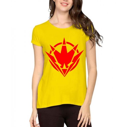 Women's Cotton Biowash Graphic Printed Half Sleeve T-Shirt - Thunder Super