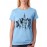 Women's Cotton Biowash Graphic Printed Half Sleeve T-Shirt - Town Hand