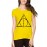 Women's Cotton Biowash Graphic Printed Half Sleeve T-Shirt - Triangle Peace