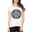 Women's Cotton Biowash Graphic Printed Half Sleeve T-Shirt - Warriors Dart