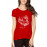 Women's Cotton Biowash Graphic Printed Half Sleeve T-Shirt - Waterfall Land