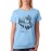 Women's Cotton Biowash Graphic Printed Half Sleeve T-Shirt - Waterfall Land