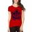 Women's Cotton Biowash Graphic Printed Half Sleeve T-Shirt - What Up World