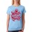 Women's Cotton Biowash Graphic Printed Half Sleeve T-Shirt - What Up World