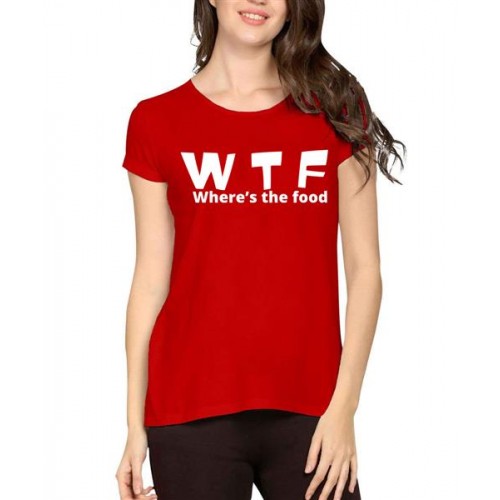 WTF Where's The Food Graphic Printed T-shirt