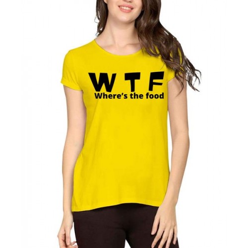 WTF Where's The Food Graphic Printed T-shirt
