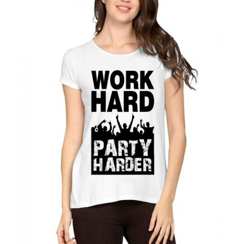 Work Hard Party Harder Graphic Printed T-shirt