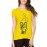 Women's Cotton Biowash Graphic Printed Half Sleeve T-Shirt - Yo Guitar