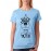 Women's Cotton Biowash Graphic Printed Half Sleeve T-Shirt - Yoga Hoga